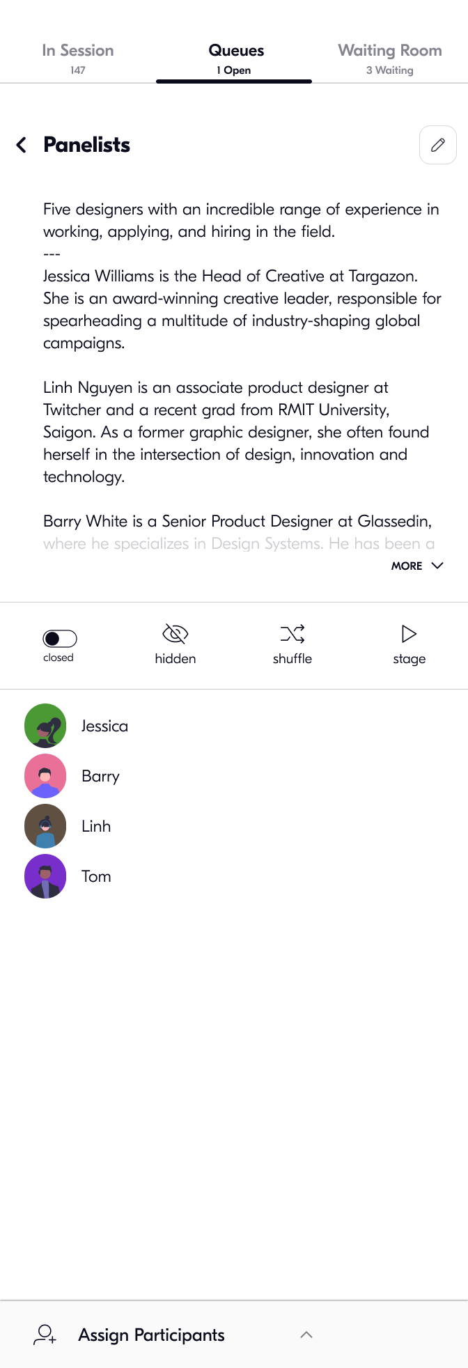 Member Panel - Add details
