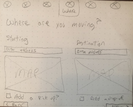 Booking flow - Sketch step 4