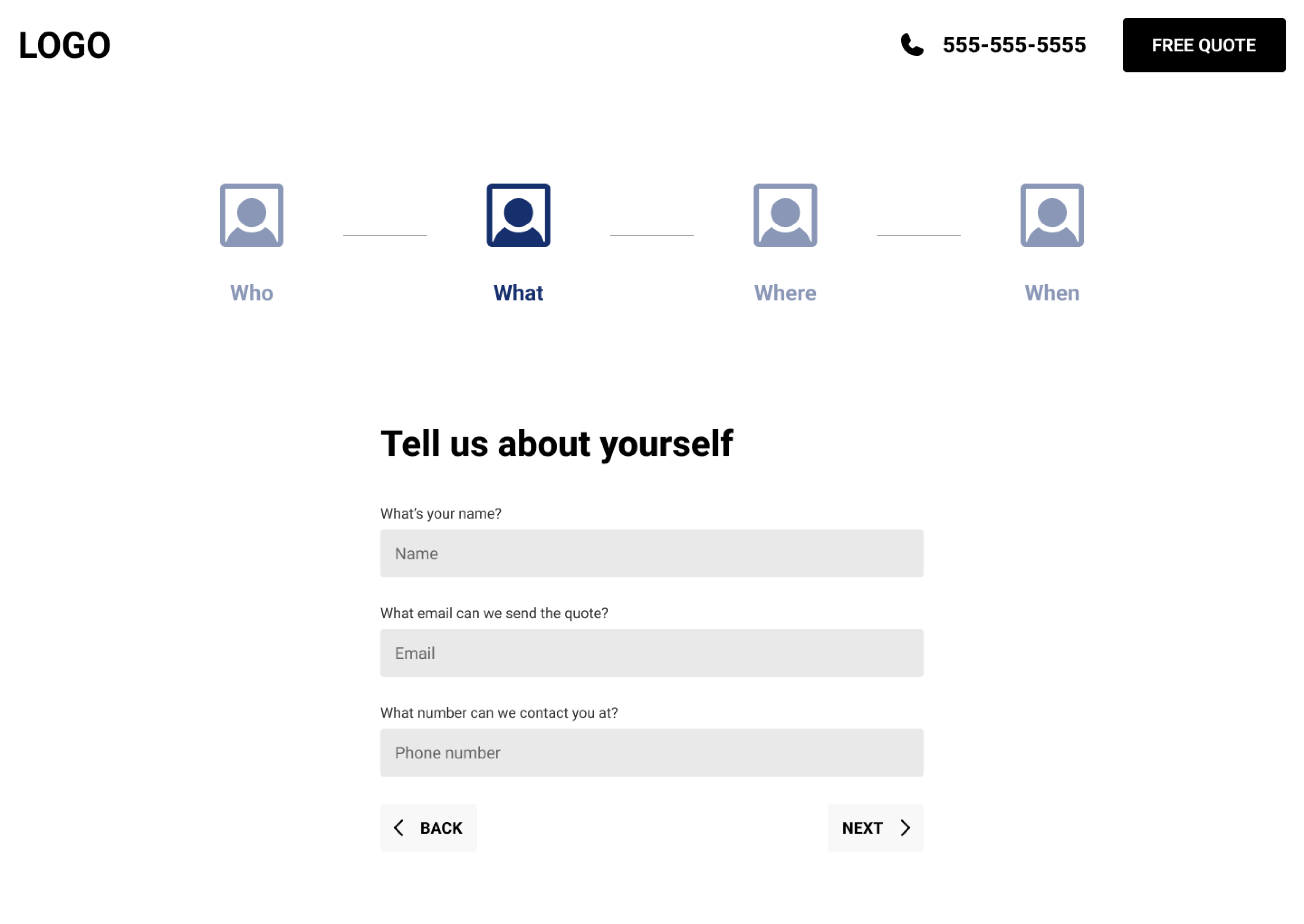 wireframe - step 1
