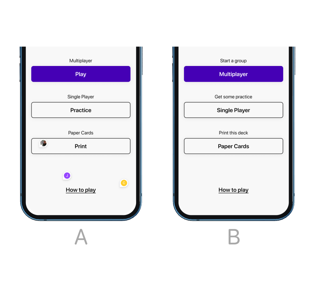 Design decisions - button microcopy