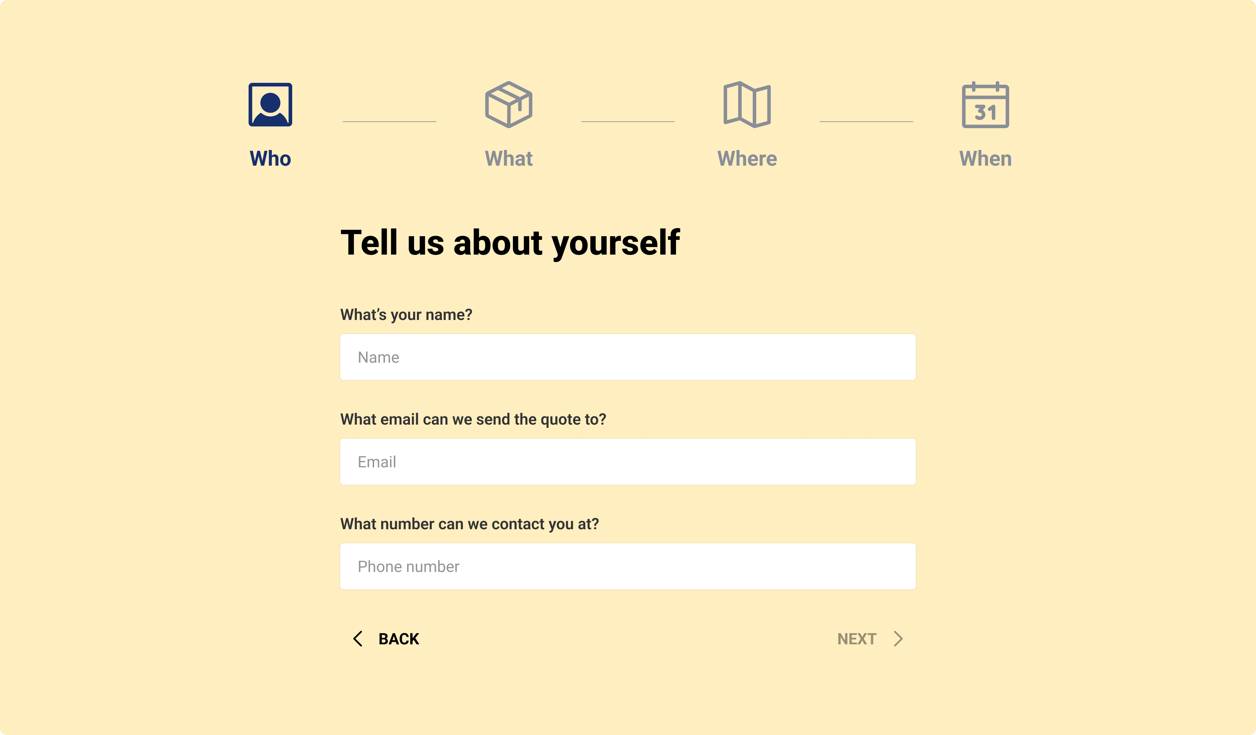 Design iterations - Booking flow buttons (after)