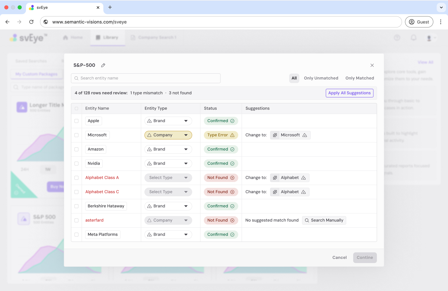 CSV upload default state